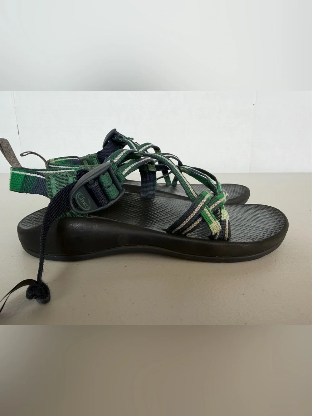 Chaco Kids ZX/1 EcoTread Sandals Topline Navy Green Youth 6